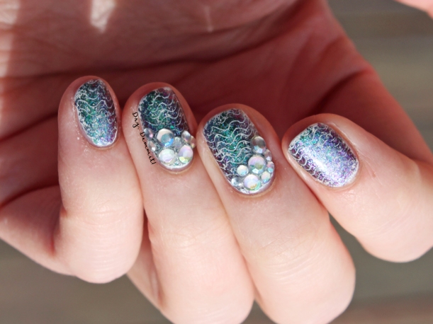 Born Pretty Store Destiny Fairy mermaid nail art by Dry, Dammit!